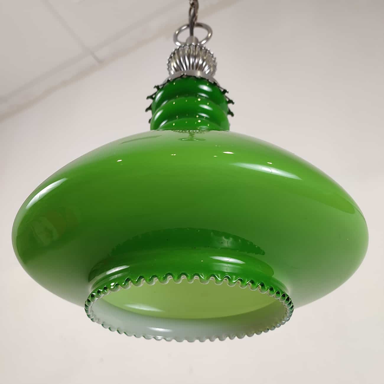 lampara cristal verde