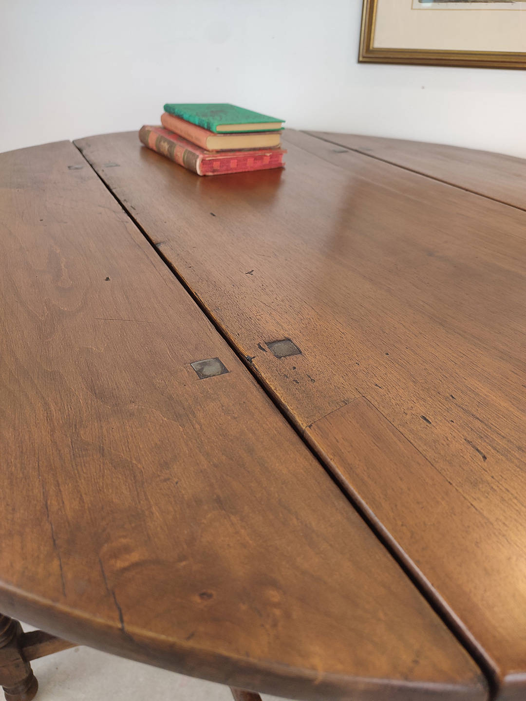 mesa abatible antigua restaurada