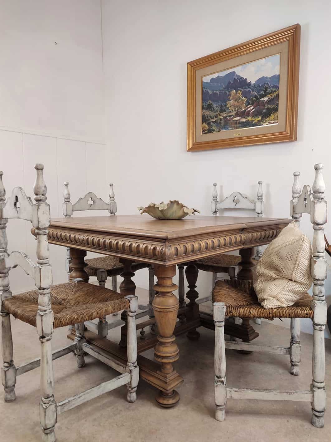 mesa comedor antigua restaurada