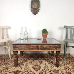 mesa india restaurada